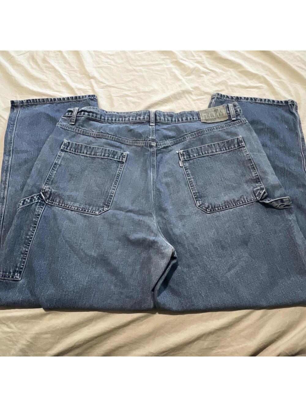 Y2K Levi's Silver Tab Baggy Carpenter Workwear Skater Denim Pants 39x30 tag38x32
